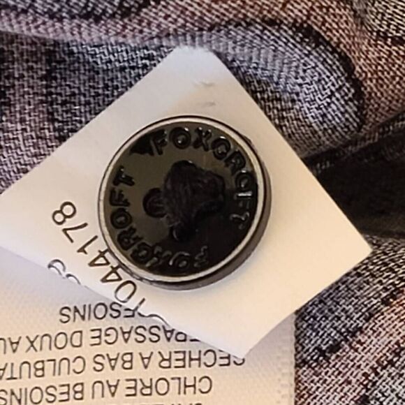 Chelsea & Theodore Womens Chevron Draped Neck Tunic Black White Size Medium - Picture 14 of 15